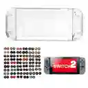 Acrilico Protector + Vidrio + 2 Grips Compatible Switch 2