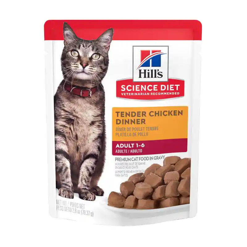 Alimento Húmedo Para Gato Adulto Hills Science Diet Pouch Pollo 79 Gr