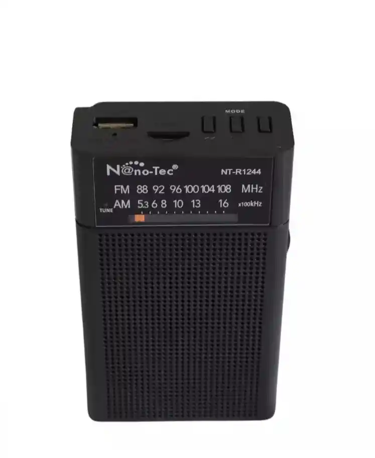 Radio Bolsillo Am-fm Carga Usb Ranura Tf Nano - Tec, Radio Parlante Portátil Recargable