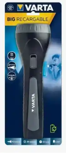 Linterna Grande Varta 9 Led Recargable Alcance 42m