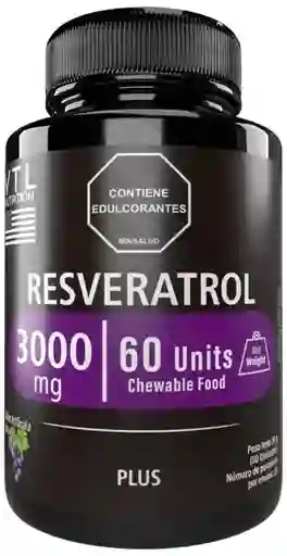Resveratrol Salud Y Bienestar 60 Masticables