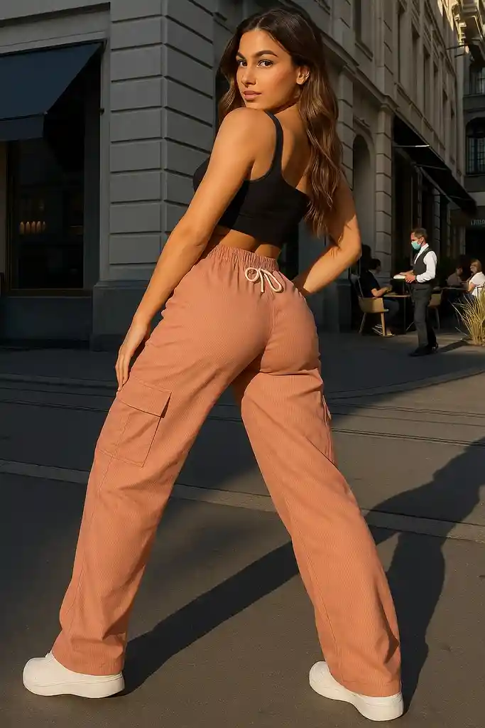 Pantalon Urban Rose Cargo