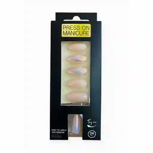 Uñas Press On Decoradas X 24 Pcs