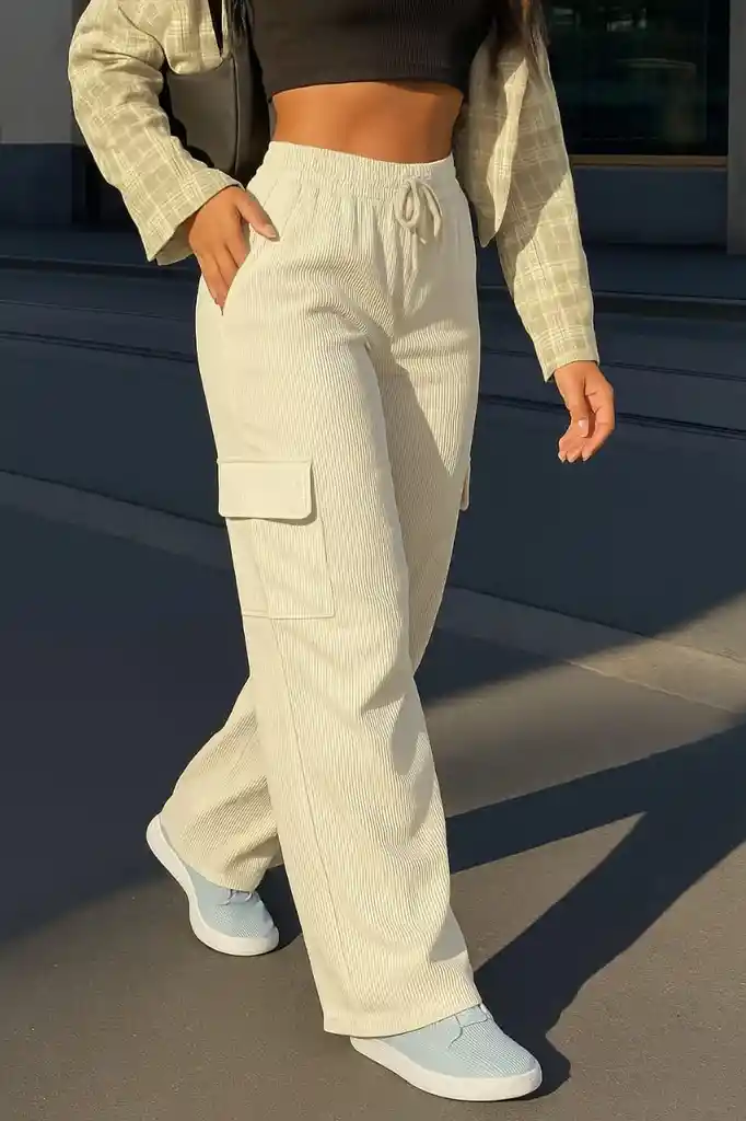 Pantalòn Cargo White Urban