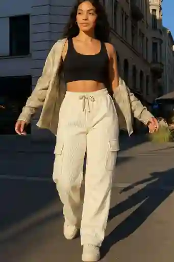 Pantalòn Cargo White Urban