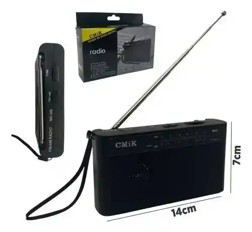 Radio De Mano Portátil Am - Fm Cmik Clásico Recargable
