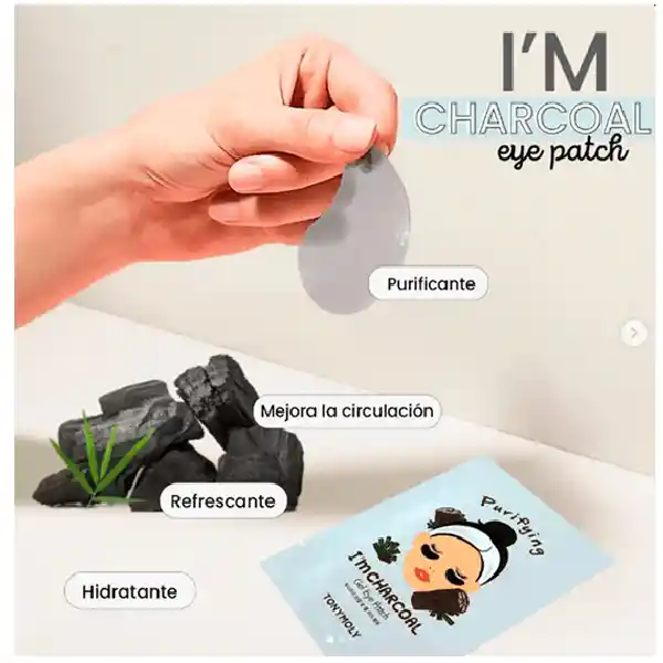 Parches De Hidrogel Tony Moly Contorno De Ojos I'm Charcoal 21ml
