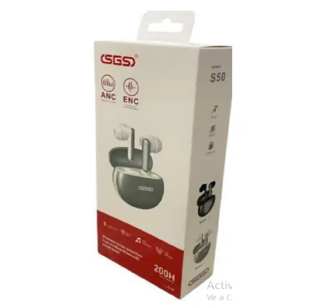 Audífonos Inalámbricos Sgs S50 Cancelación Ruidos Táctiles Led Agregar A Favoritos