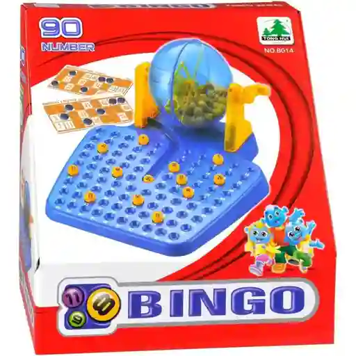 Juego De Mesa Familiar Bingo 24 Cartas Con Bolichero 90 Números