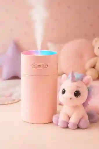 Humidificador, Difusor, Ambientador Con Luz Led Usb Portátil Rosado