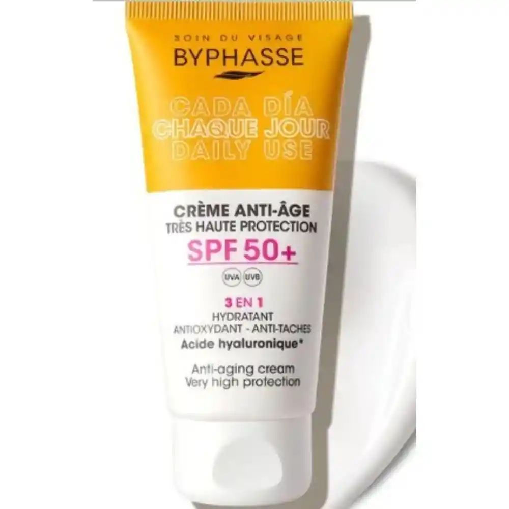 Samy Byphasse Creme Anti Age Teintee Crema Facial Sin Color 3 En 1 Spf 5o