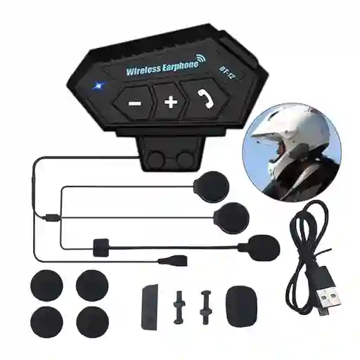 Intercomunicador Para Moto Casco Estereo Adherible | 20horas