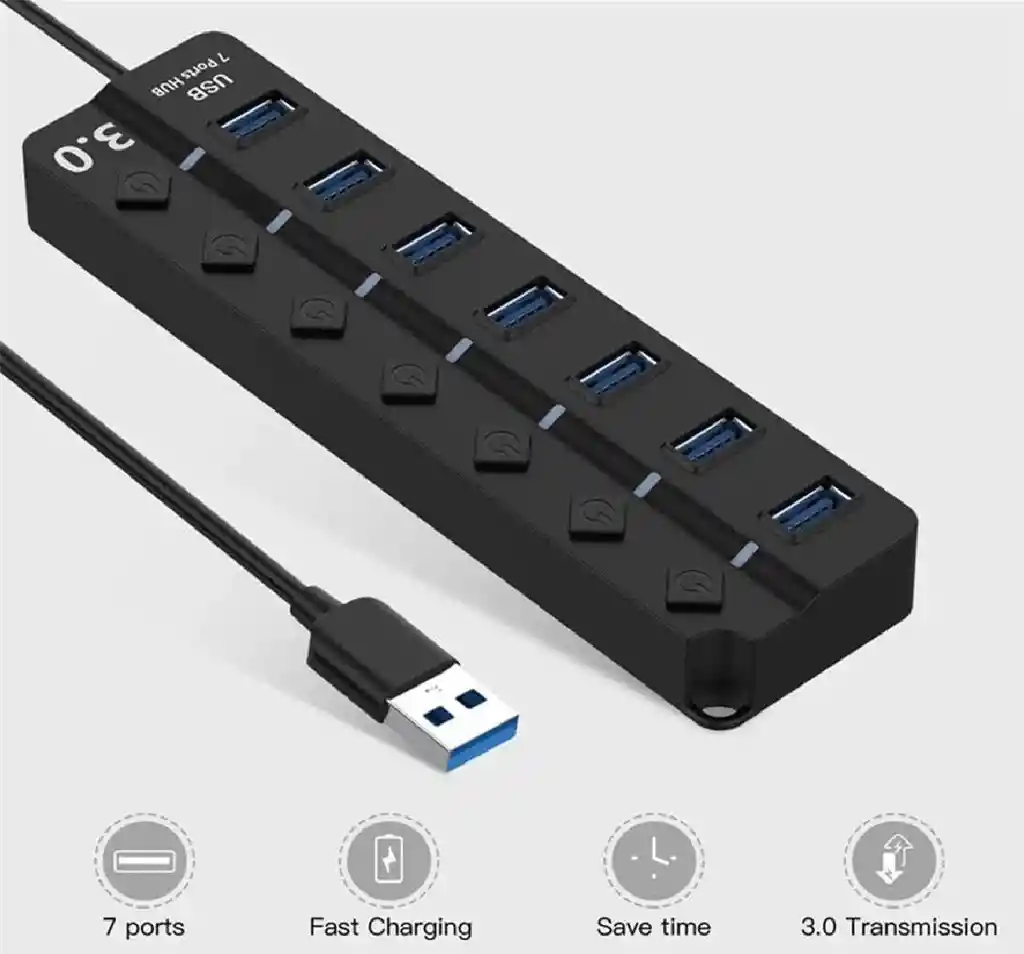 Hub Usb 7 Puertos 3.0 Xl-5068