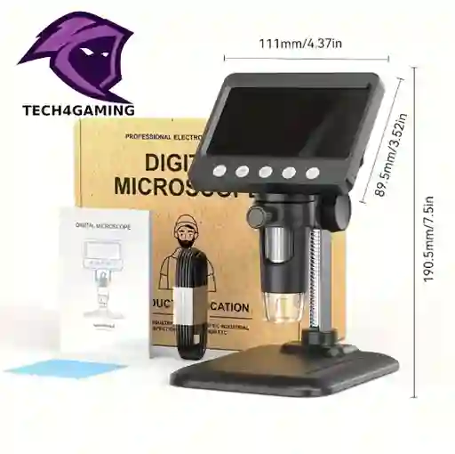 Microscopio Digital Hd Con Pantalla De 4.3" 🔬 Luz Led - ¡nuevo!