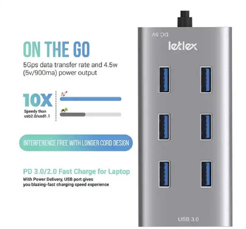 Hub Multipuerto Usb 3.0 T-3628