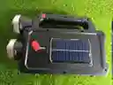 Linterna Recargable De Panel Solar Multifuncional Usb Negro