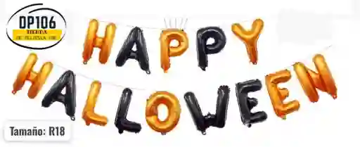 Feliz Halloween Globos Decoracion Letra A Letra R16