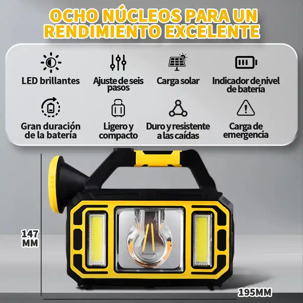 Luz Led Recargable Hs -8036 -7b