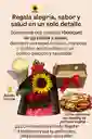 Bouquet Girasol + Rosas + Capuccino Saludable + Sandwich A Base De Proteina + Vegetales