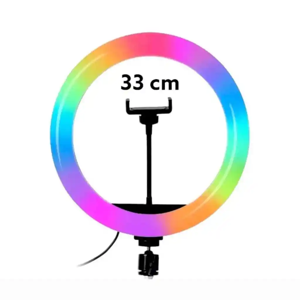 Aro De Luz Rgb 33 Cm Profesional + Tripode