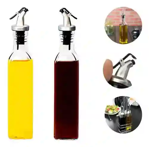 Dispensador De Aceite Doble En Vidrio