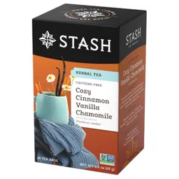 Stash Té Herbal Manzanilla Con Canela Y Vainilla – Relajación Natural Y Sabor Agradable – 18 Bolsitas | 0,8 Oz (25g)