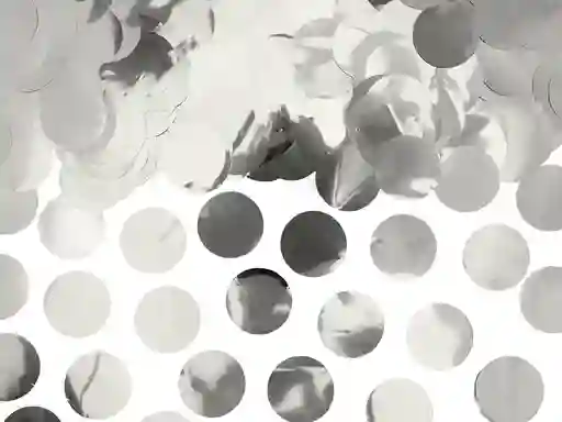 Confetti Para Globo Circulo Platiado