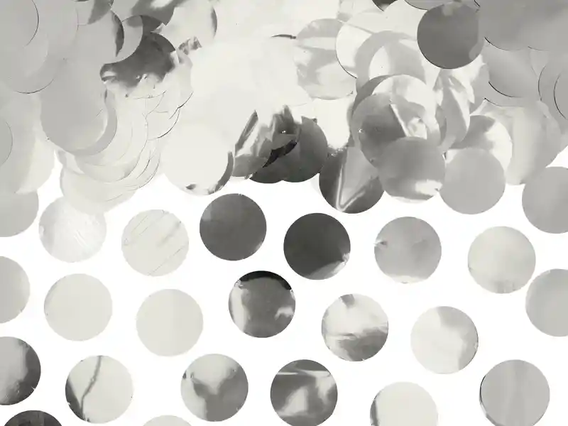 Confetti Para Globo Circulo Platiado