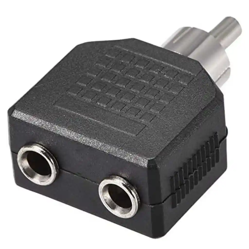 Adaptador Rca Macho A Doble Plug 3.5mm Hembra (divisor De Audio)