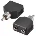 Adaptador Rca Macho A Doble Plug 3.5mm Hembra (divisor De Audio)