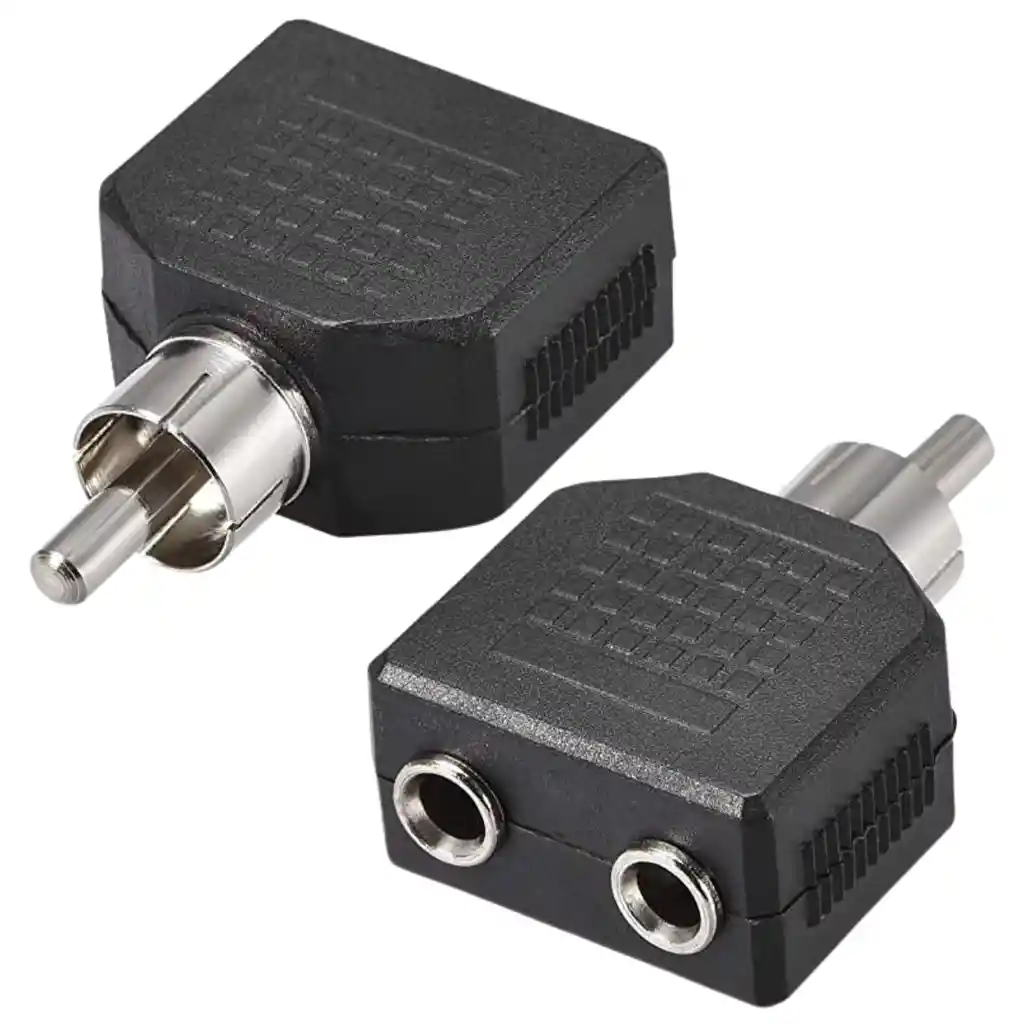 Adaptador Rca Macho A Doble Plug 3.5mm Hembra (divisor De Audio)
