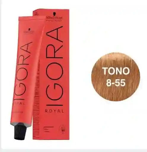 Tinte Igora Royal 8-55 Rubio Claro Dorado Intenso