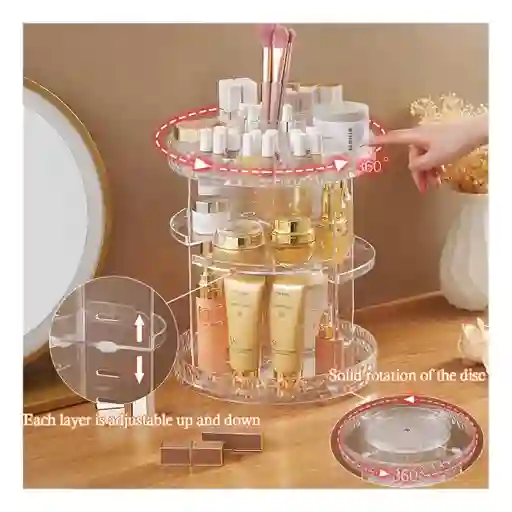 Organizador Para Cosmeticos Acrilico Maquillaje Cosmetiquera