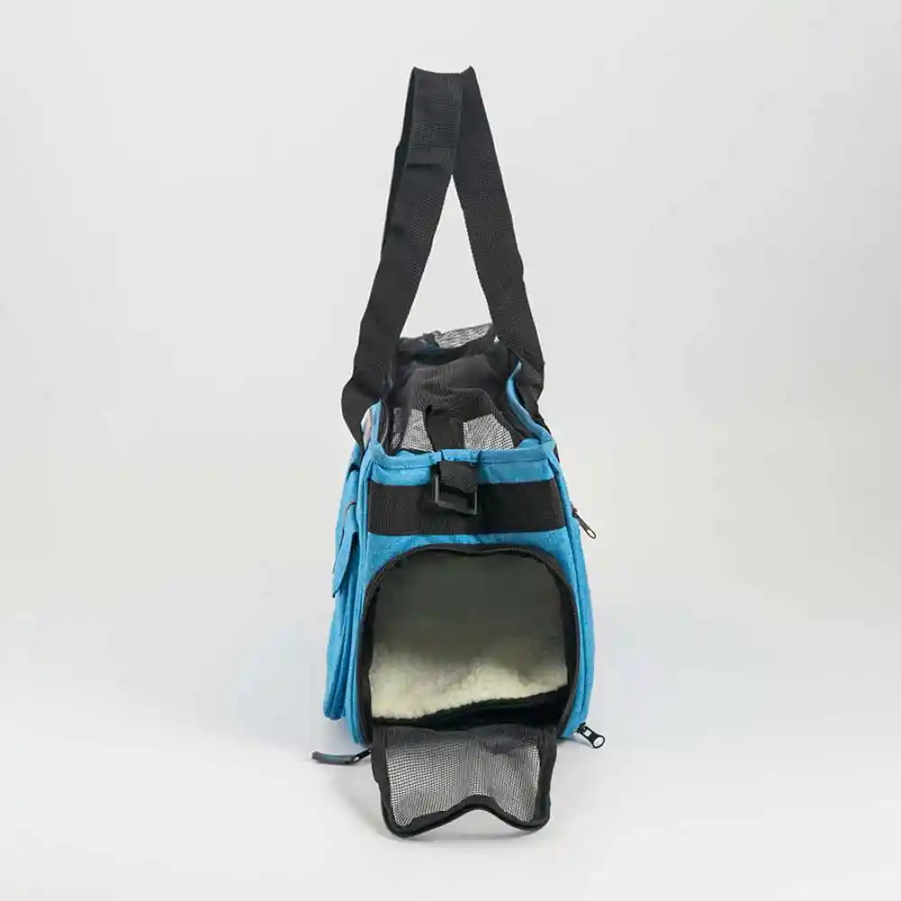 Cargador Vida De Perro Tipo Mochila 40x20x24cm Azul Poliester
