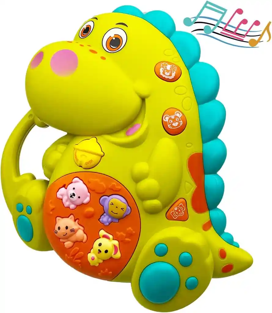 Juguete Didáctico Dinosaurio Musical Infantil Para Bebes Con Luz Y Sonido