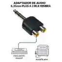 Adaptador De Audio 6.35mm Plug A 2 Rca Hembra Estéreo
