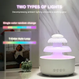 Humidificador Difusor Con Fuente E Iluminación Led
