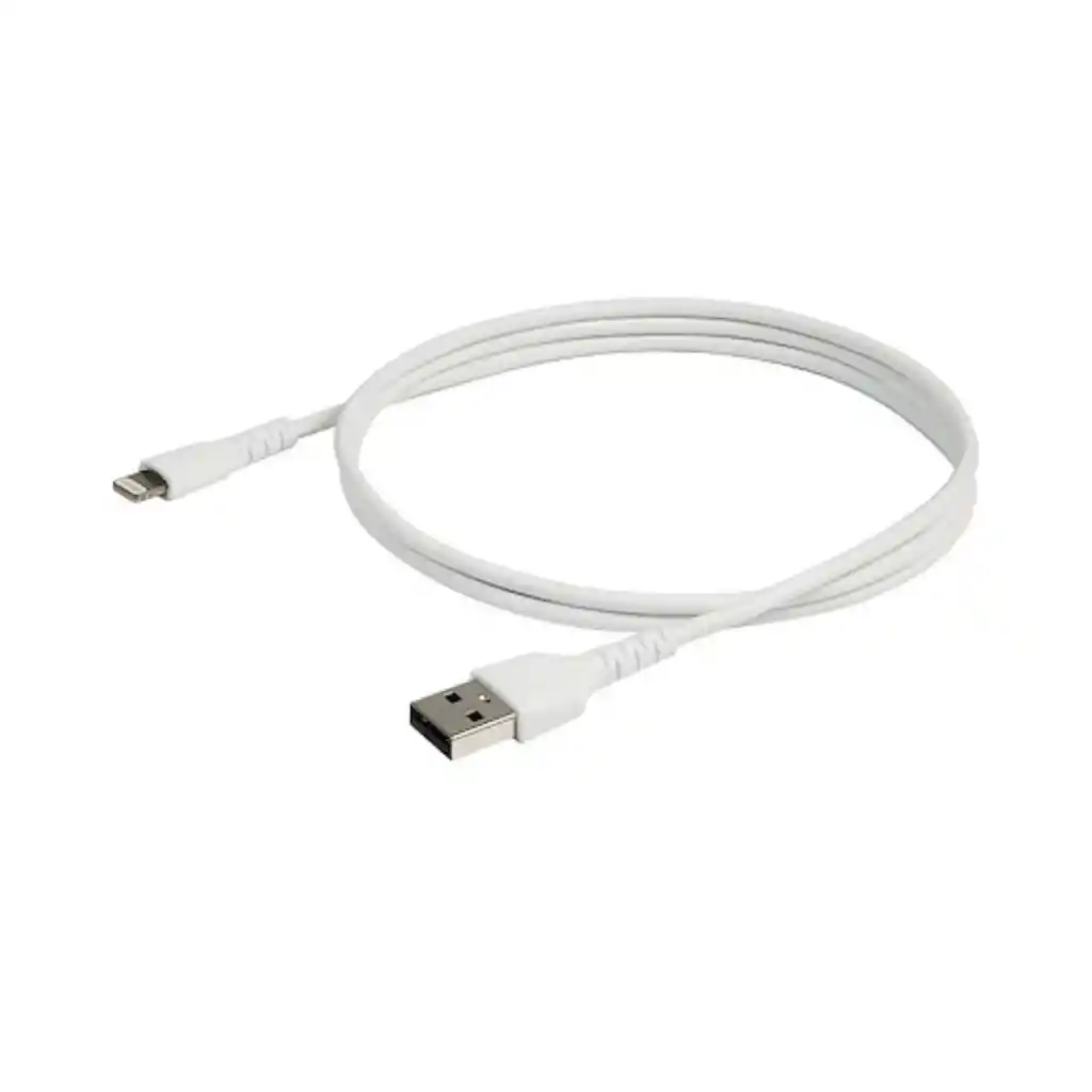 Cable Startech Resistente Usb-a A Lightning,1 M Blanco - Cable De Alimentación Y Sincronización Usb Tipo A, A Lightning Con Fibra De Aramida Robusta, Con Certificación Mfi De Apple - Ipad/iphone 12