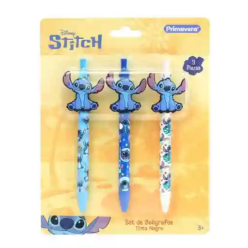 Set De Bolígrafos + Rubber Stitch X 3