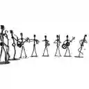 Set De 8 Figuras Metálicas De Músicos