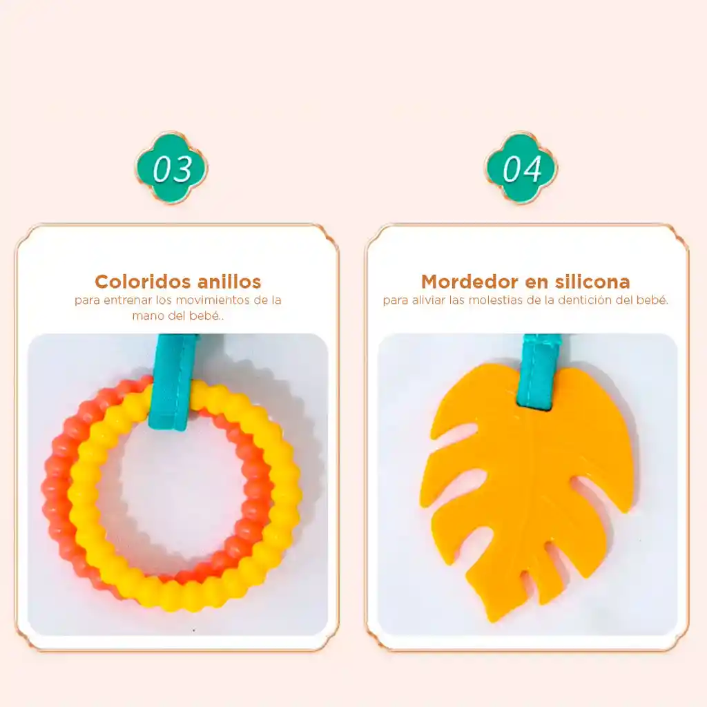 Sonajero Móvil De Peluche Elefante Celeste Con Rascaencias Y Espejo, Hecho En Material Hippoargenico, Con Rascaencias De Silicona Suave, Aro Para Colgar Del Coche, Cuna O Gimnasio