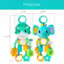 Sonajero Móvil De Peluche Elefante Celeste Con Rascaencias Y Espejo, Hecho En Material Hippoargenico, Con Rascaencias De Silicona Suave, Aro Para Colgar Del Coche, Cuna O Gimnasio