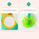 Sonajero Móvil De Peluche Elefante Celeste Con Rascaencias Y Espejo, Hecho En Material Hippoargenico, Con Rascaencias De Silicona Suave, Aro Para Colgar Del Coche, Cuna O Gimnasio