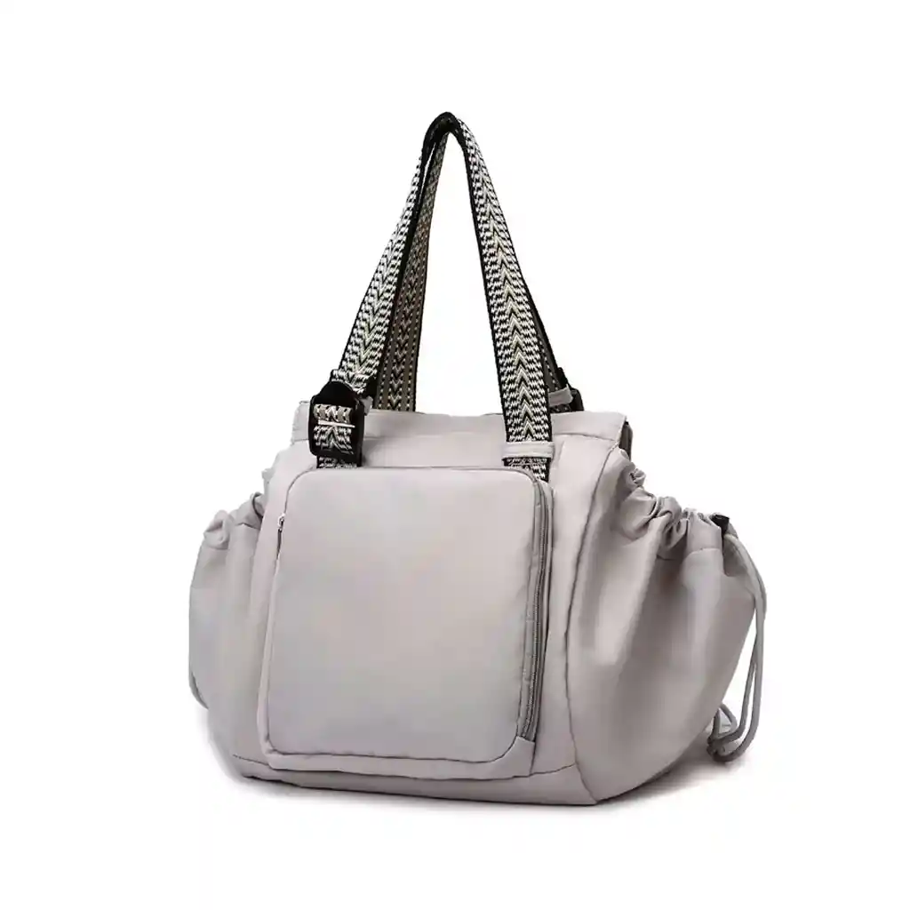 Pañalera Gris Multifuncional De Viaje Bolso-morral, Desplegable Como Cuna, De Gran Capacidad, Múltiples Compartimientos, Hecha En Material De Calidad Impermeable