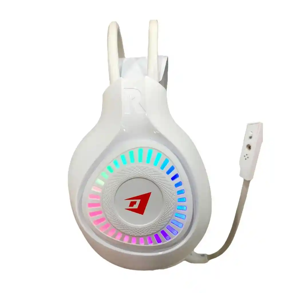 Audífonos Diadema Gaming Rgb Jertech Hg01 Scout Blancos