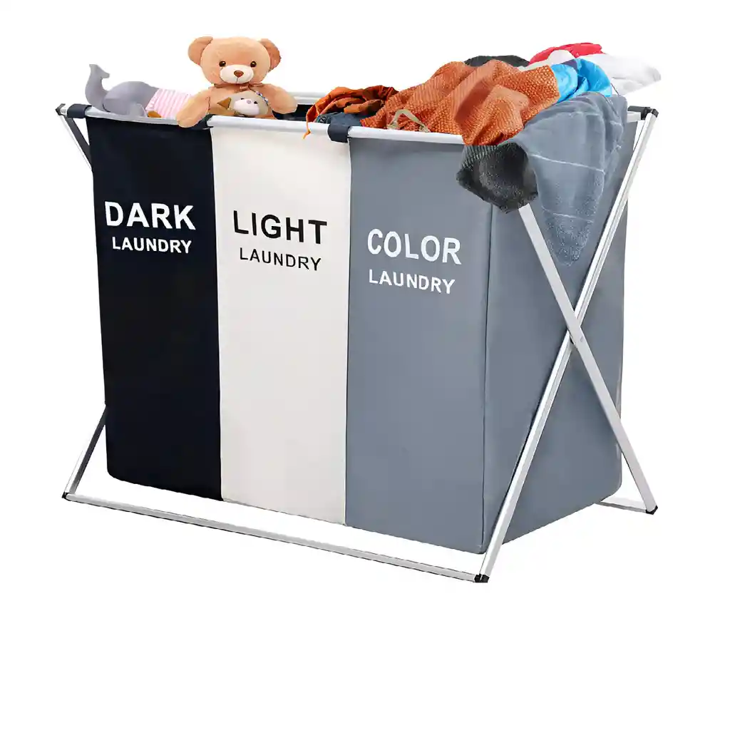 Organizador De Ropa Sucia: Cesta Por Colores Liso Lisa