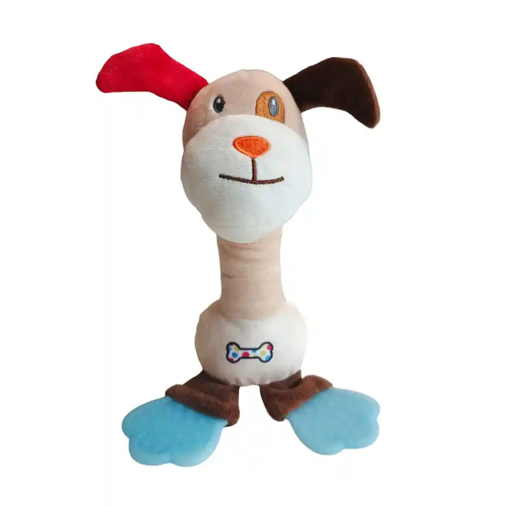 Sonajero Perrito Chillon Largo Mordedor Silicona Para Bebé, Adorable Diseño De Animales, Rascaencias En Silicona Suave, Del Tamaño Ideal Para Las Pequeñas Manos De Tu Bebé