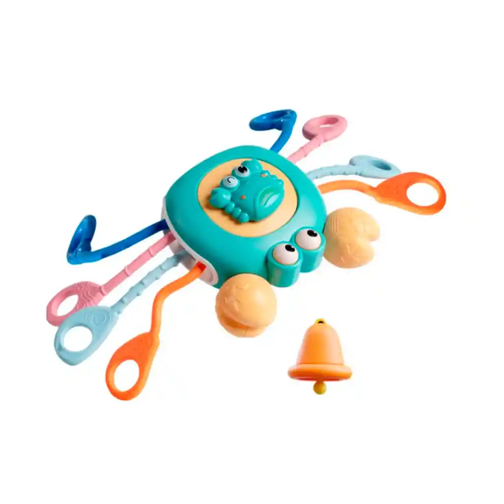 Cangrejo Azul Sensorial Mordedor Colorido - Pull String