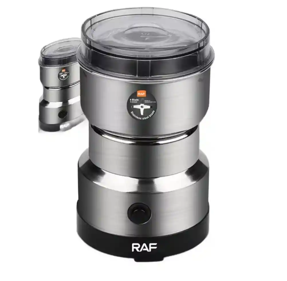 Molinillo Pulverizador Electrico Kimhi Granos Café Hierbas Especias Semillas 150w Portatil Acero Inoxidable Molino 300ml Molienda Rápida Con 4 Aspas Para El Hogar Color Plateado
