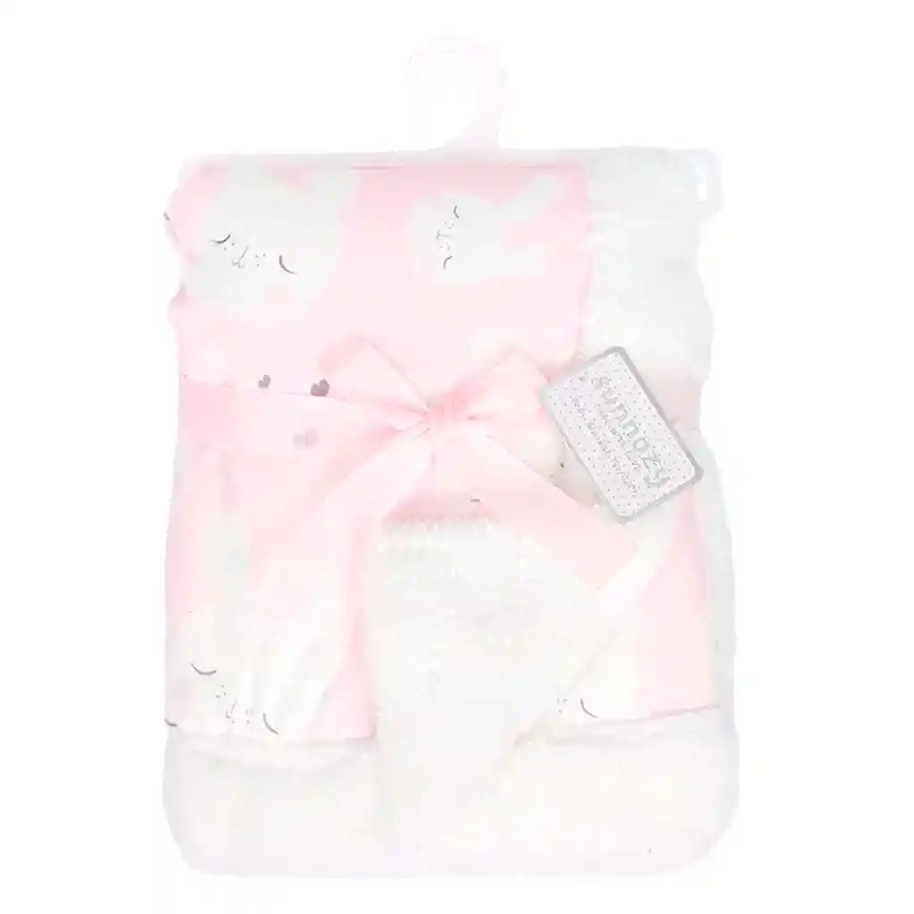 Cobija Ovejera Estampado De Conejito Rosa, Manta Suave, Ligera, Cómoda Y Cálida, Ideal Para Recién Nacidos